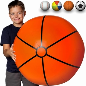 Large Beach Ball for Kids or Adults - Easy to Inflate and Durable Material to Last for Years of Fun - Comes in 3 Colors - Great Gift Idea for Boys & Girls All Ages - Also Best Pool Party Decoration