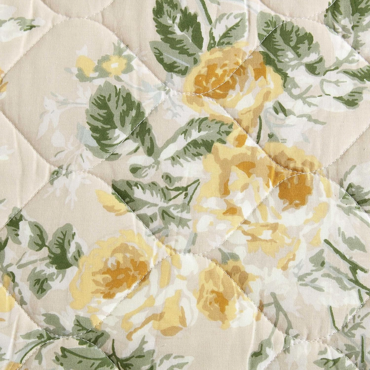 Laura Ashley - King Quilt Set, Reversible Cotton Bedding with Matching Shams, Lightweight Home Decor for All Seasons (Roses Gold, King)