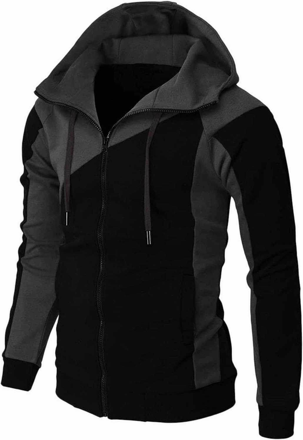 LCMTWX Hoodies for Men Winter Casual Loose Solid Hooded Sweater Top Men's Hooded Fleece Sweatshirt Heavyweight Fleece
