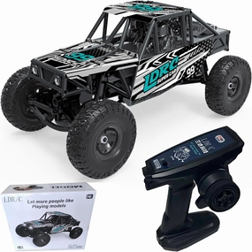 LD18499 RC Climbing Car 1/18 Full Proportion Rc Offroad 4x4 Crawler Pipe Rack Vehicle Cars Model RTR (Blue)