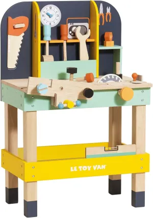 Le Toy Van - Wooden Toy Work Bench Set | Large Educational Construction Set for Role Play | Pretend Play Wooden Tools - Suitable for 3 Year Olds 