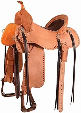 Leather Barrel Racing Western Horse Saddle Handmade Premium Horseback Comfort Riding Trail Equestrian Tooled Carved Horse Sdadles for Horse Riding Size: 10"-18" inches Seat, MOB271