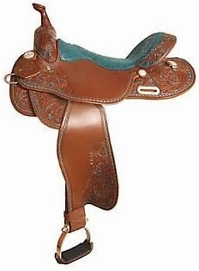 Leather Barrel Racing Western Horse Saddle Handmade Premium Horseback Comfort Riding Trail Equestrian Tooled Carved Horse Sdadles for Horse Riding Size: 10"-18" inches Seat, MOB305