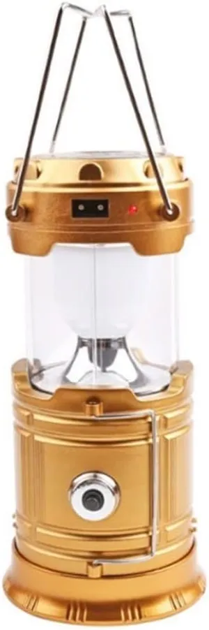 LED Camping Lanterns, Camping Lantern and Camping Lights, LED Rechargeable Lantern, Waterproof, Two Power Source Options, Ideal for Camping, Hunting (Gold)