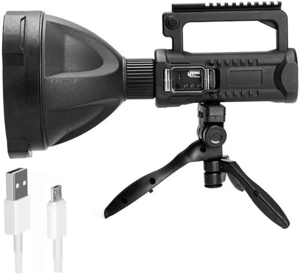 LED Searchlight USB Rechargeable Waterproof 8000 mAh Camping Lantern with Bracket Outdoor Torch W590