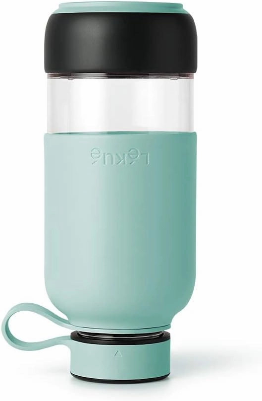 Lekue Bottle To Go reusable water bottle, 20 ounce, Turquoise