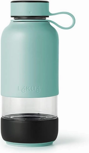 Lekue Bottle To Go reusable water bottle, 20 ounce, Turquoise