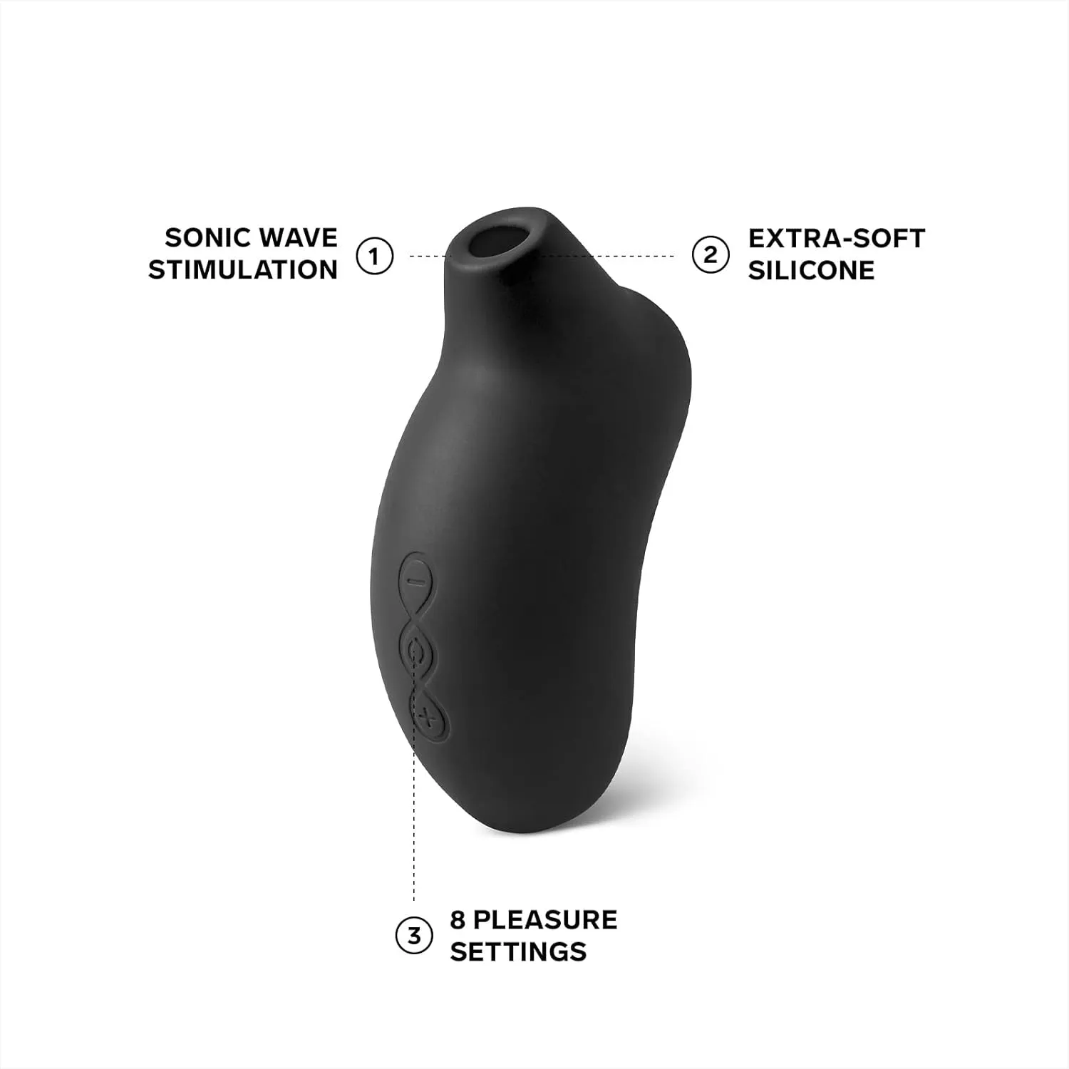 LELO SONA Sonic Massager, Sex Toy for Woman, Waterproof Clit Sucker, Rechargeable Pulsating Vibrator for Women, Suction Vibrator, Female Pleasure Toys, Vibrator Adult Sex Toy, Black