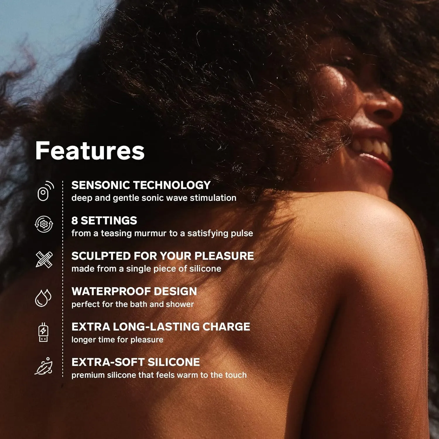 LELO SONA Sonic Massager, Sex Toy for Woman, Waterproof Clit Sucker, Rechargeable Pulsating Vibrator for Women, Suction Vibrator, Female Pleasure Toys, Vibrator Adult Sex Toy, Black