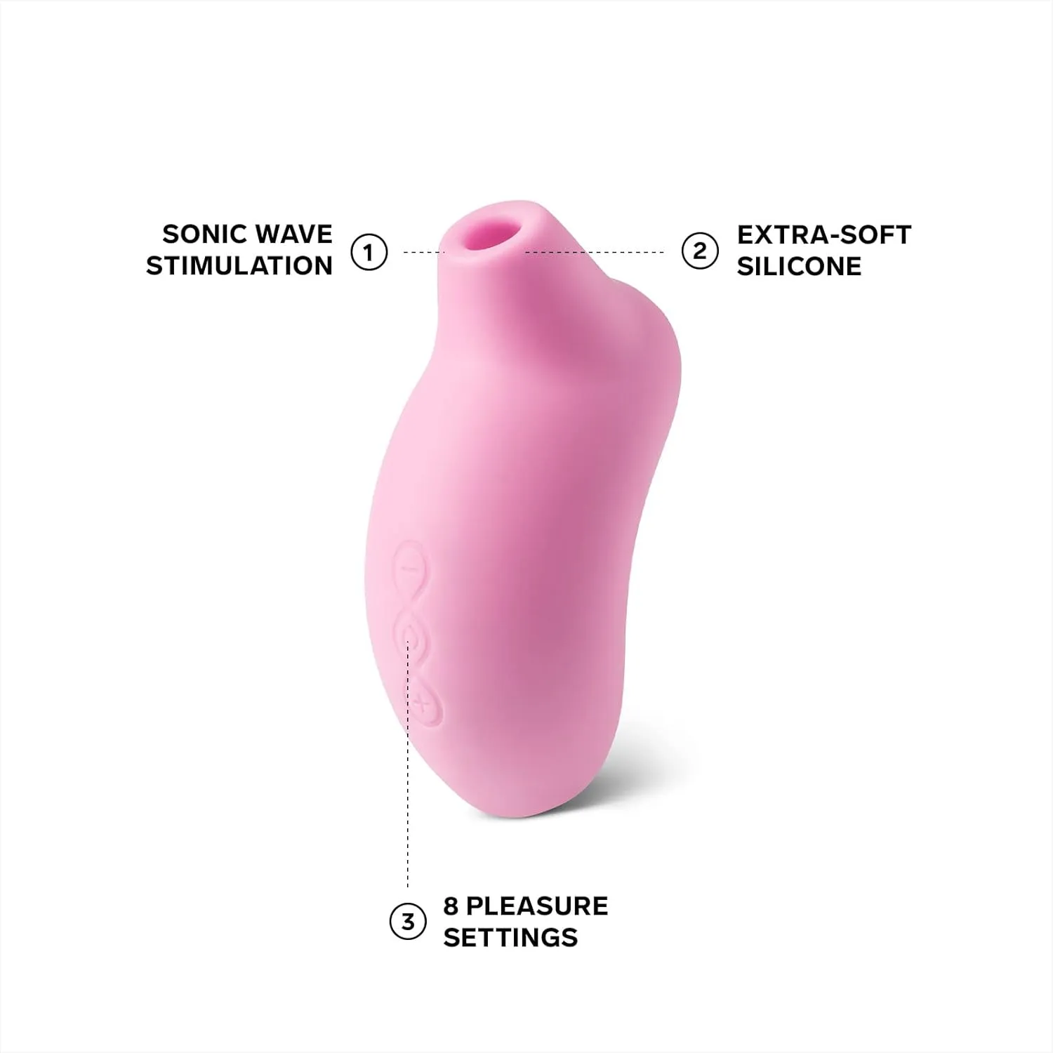 LELO SONA Sonic Massager, Woman Sex Toy, Waterproof Suction Toy for Woman, Rechargeable Clitoral Stimulator, Discreet Vibrator, Pink
