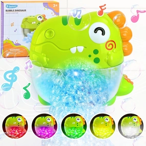 Light Up Bubble Bath Toys - Dinosaur Baby Bath Toys with Sounds and Lights, Automatic Bath Bubble Machine for Bathtub Toys Bath Bubble Maker Toddler Shower Toys for Kids