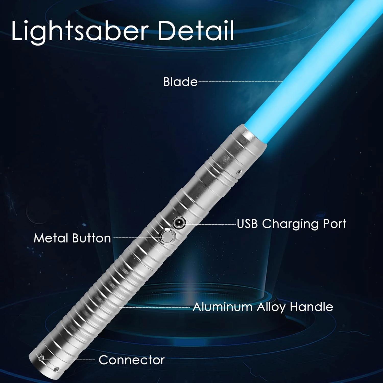 Lightsaber RGB15 Colors Metal Hilt 3 Sound Modes Rechargeable Force FX Heavy Dueling Light Saber Swords Set Cosplay Children Adults