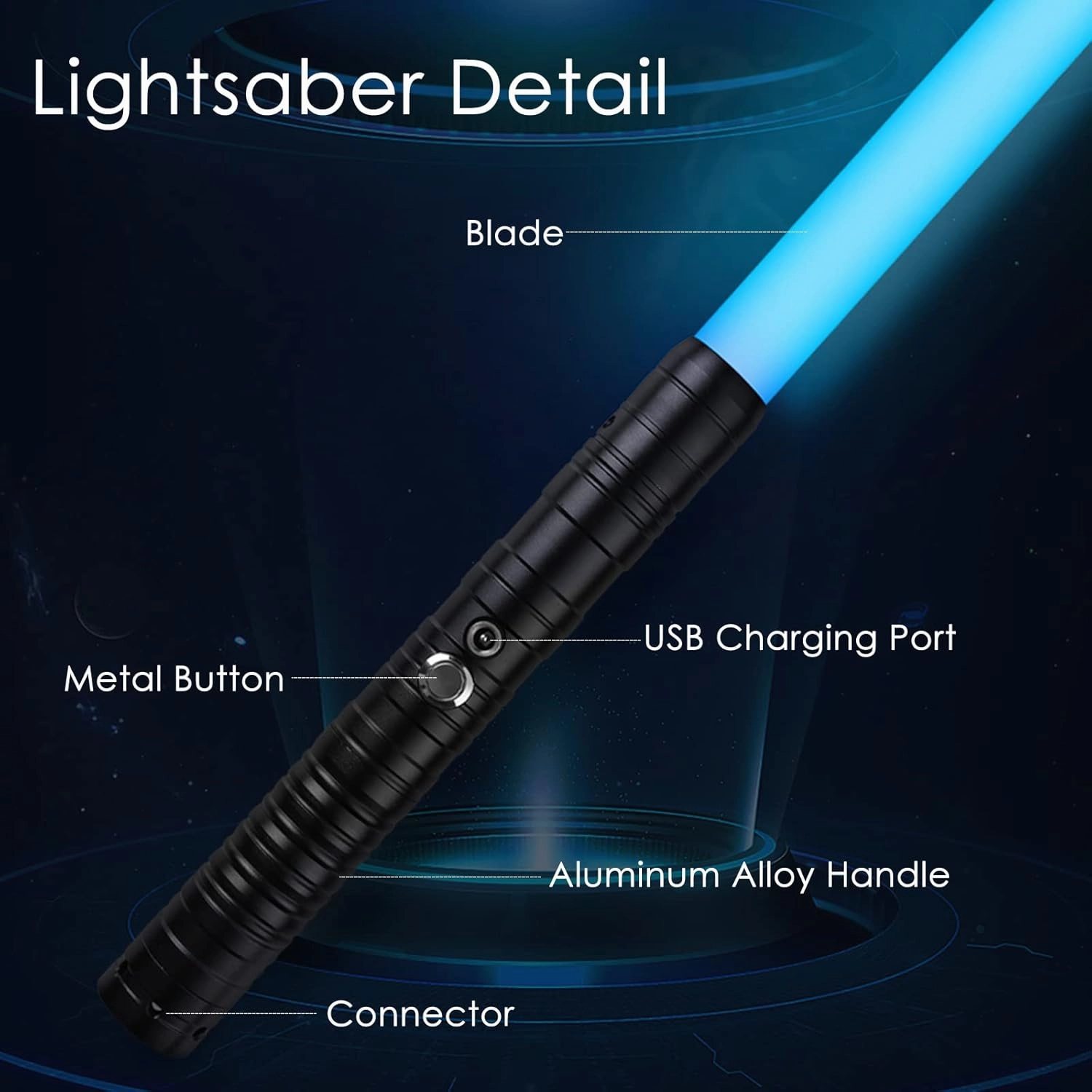 Lightsaber RGB15 Colors Metal Hilt 3 Sound Modes Rechargeable Force FX Heavy Dueling Light Saber Swords Set Cosplay Children Adults