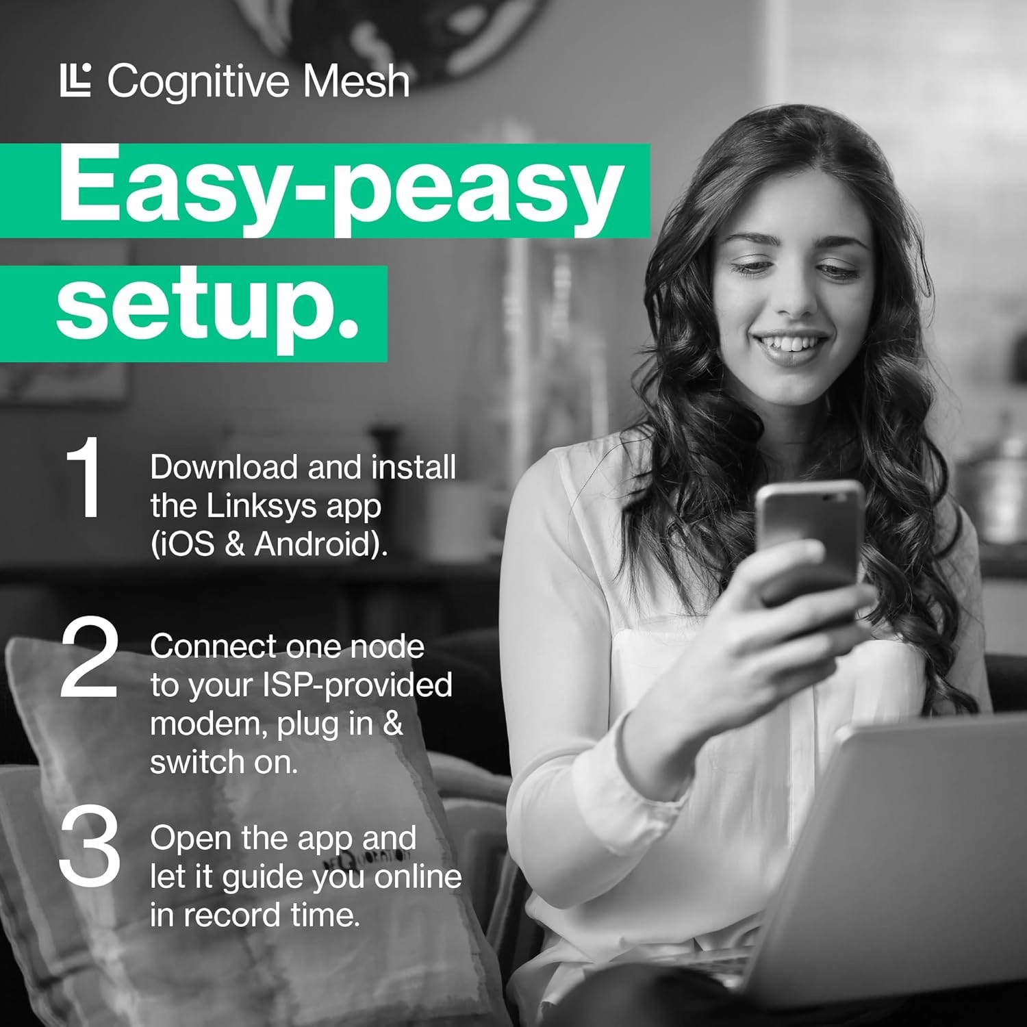 Linksys Velop Pro 7 WiFi Mesh System | Two Cognitive Mesh Tri-Band routers with Over 10 Gbps Speeds | Whole Home Coverage up to 6,000 sq. ft. | Connect 200  Devices | 2 Pack MBE7002 | 2023 Release