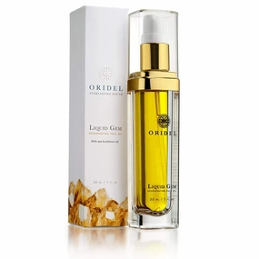 Liquid Gem Regenerating Face Oil - Facial Moisturizer - 100% Natural, Organic Skincare with Citrine Stone, Argan and Sea Buckthorn, Anti-Aging Botanical Ingredients, 1 Ounce Bottle