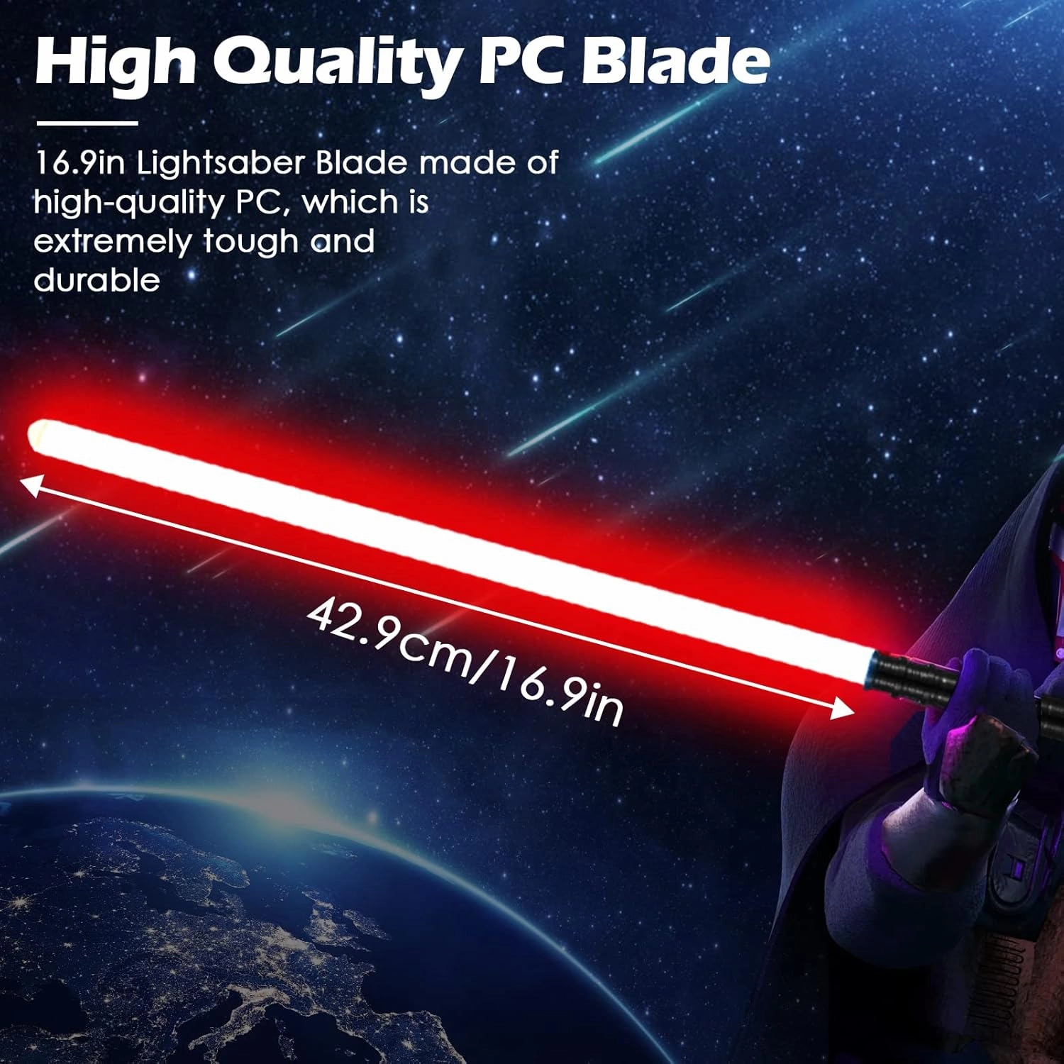 Lischwert FX Lightsaber, RGB 7 Colors Metal Hilt Light Saber (HY-Black)