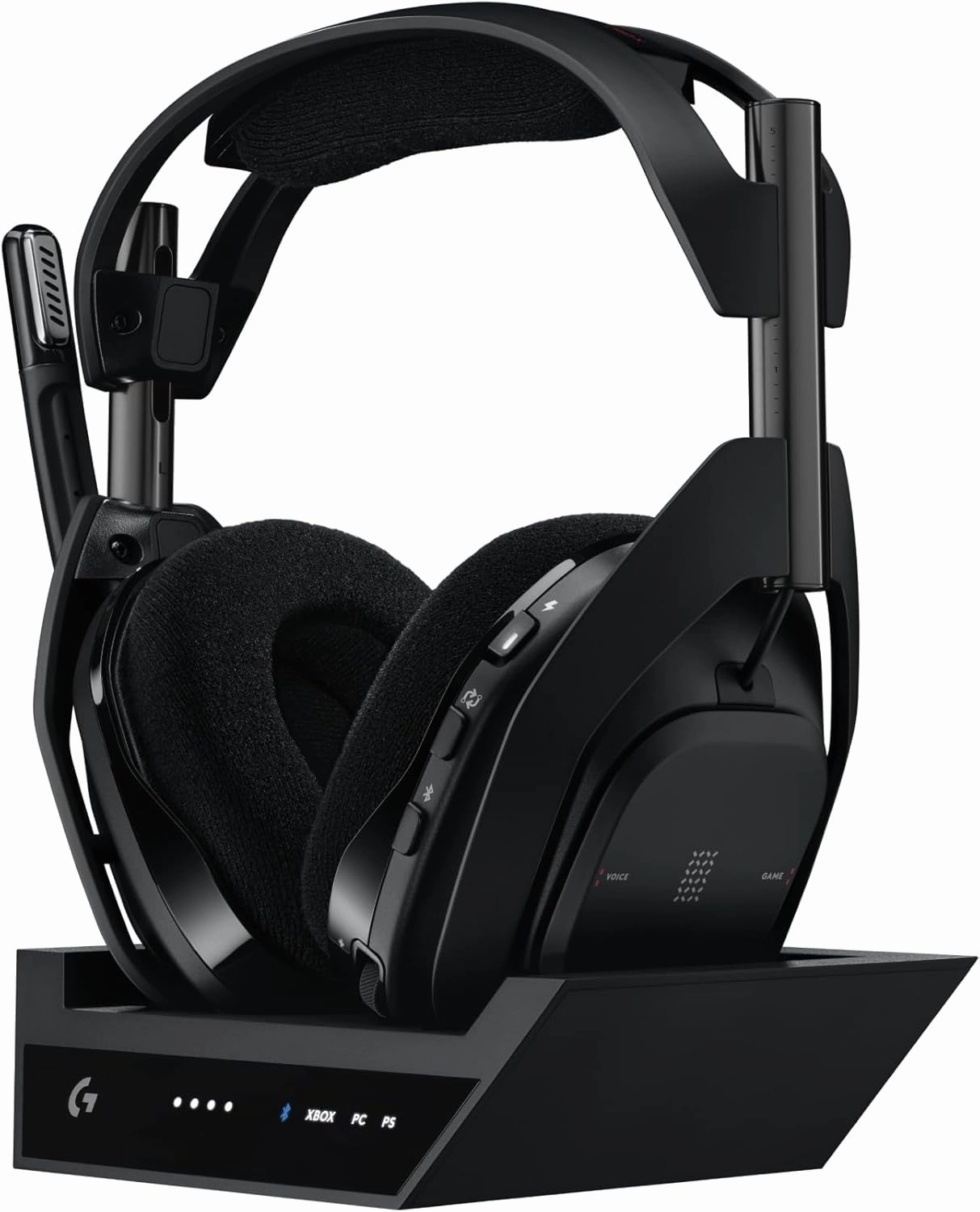 Logitech G Astro A50 X Omni-Platform Wireless Gaming Headset   Base Station for PS5, Xbox, PC: PLAYSYNC Video & Audio Switcher, HDMI 2.1 4K 120Hz VRR, <24 bit/48 kHz, 24hr Battery, 2.4GHz & BT - Black