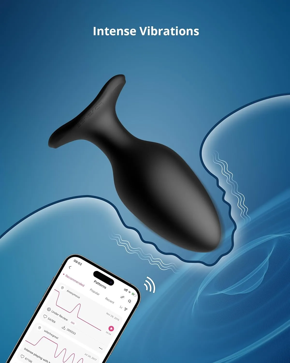 LOVENSE Hush 2 Vibrating Butt Plug 2.25", Silicone Anal Vibrator for Men with Remote Control, Waterproof and Rechargeable Big Plug Vibration Machine for Women, Adult Anal Plug Sex Toys for Couples