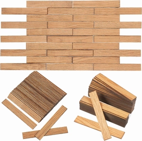 LUOZZY 80 Pcs Dollhouse Flooring Miniature Dollhouse Wood Flooring Mini House Flooring Dollhouse Floor Tiles