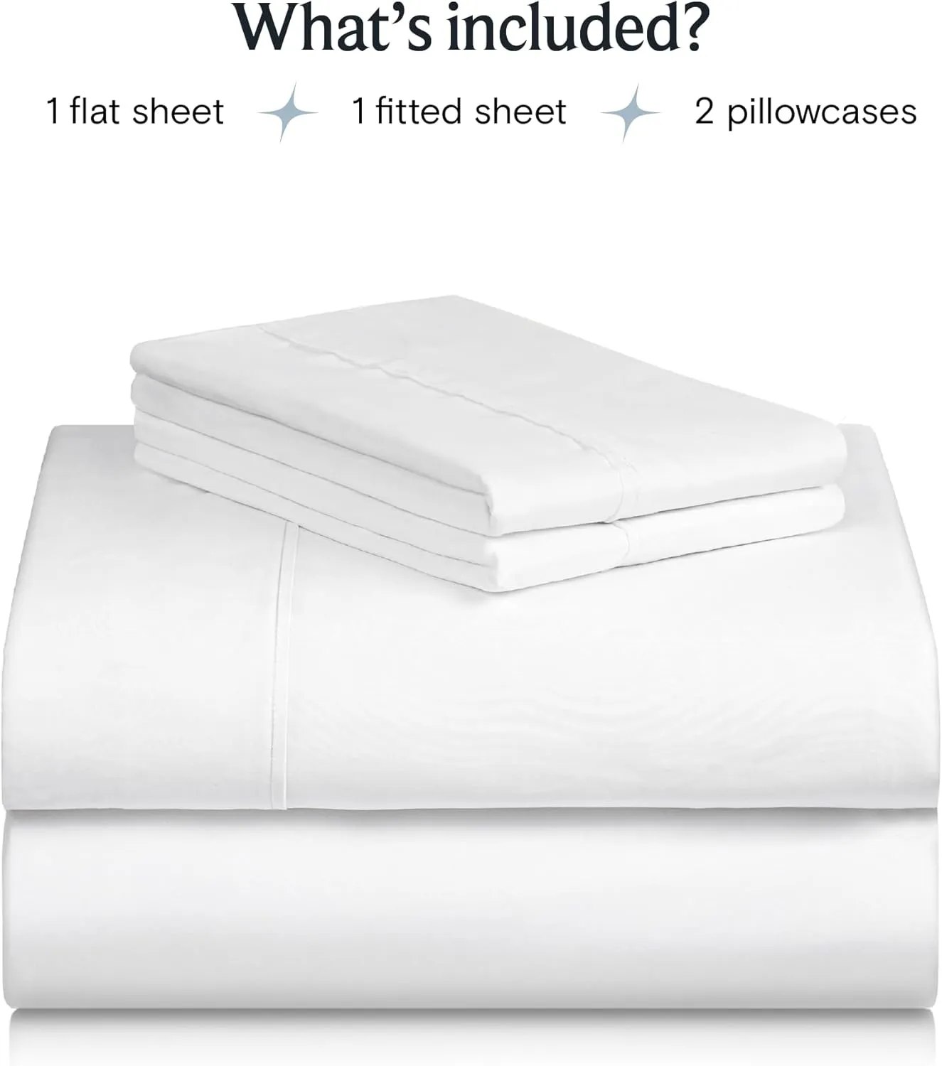 LuxClub 4 PC Queen Sheet Set, Bed Sheets, Deep Pockets 18" Eco Friendly Wrinkle Free Cooling Machine Washable Hotel Bedding Silky Soft - White