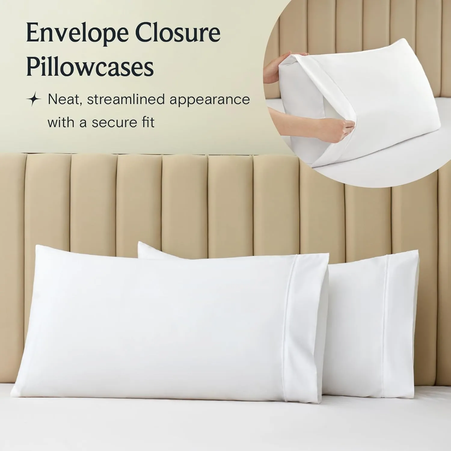 LuxClub 4 PC Queen Sheet Set, Bed Sheets, Deep Pockets 18" Eco Friendly Wrinkle Free Cooling Machine Washable Hotel Bedding Silky Soft - White
