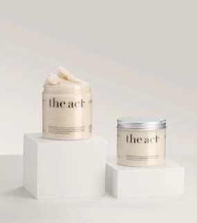 Luxury Coconut Body Care Set - Exfoliating Sea Salt Scrub & Moisturizing Massage Butter, Vegan, Organic, Ideal for Home Spa, Deep Nourishment & Smooth Skin