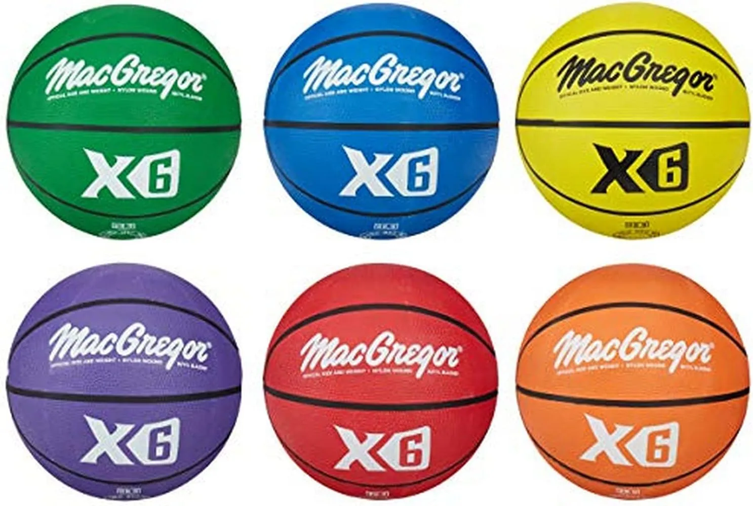 MacGregor Multicolor Basketballs (Set of 6)
