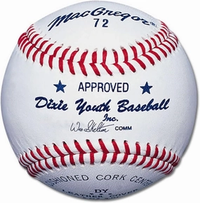 Macgregor Youth 72 Official Dixie Baseball (One Dozen)