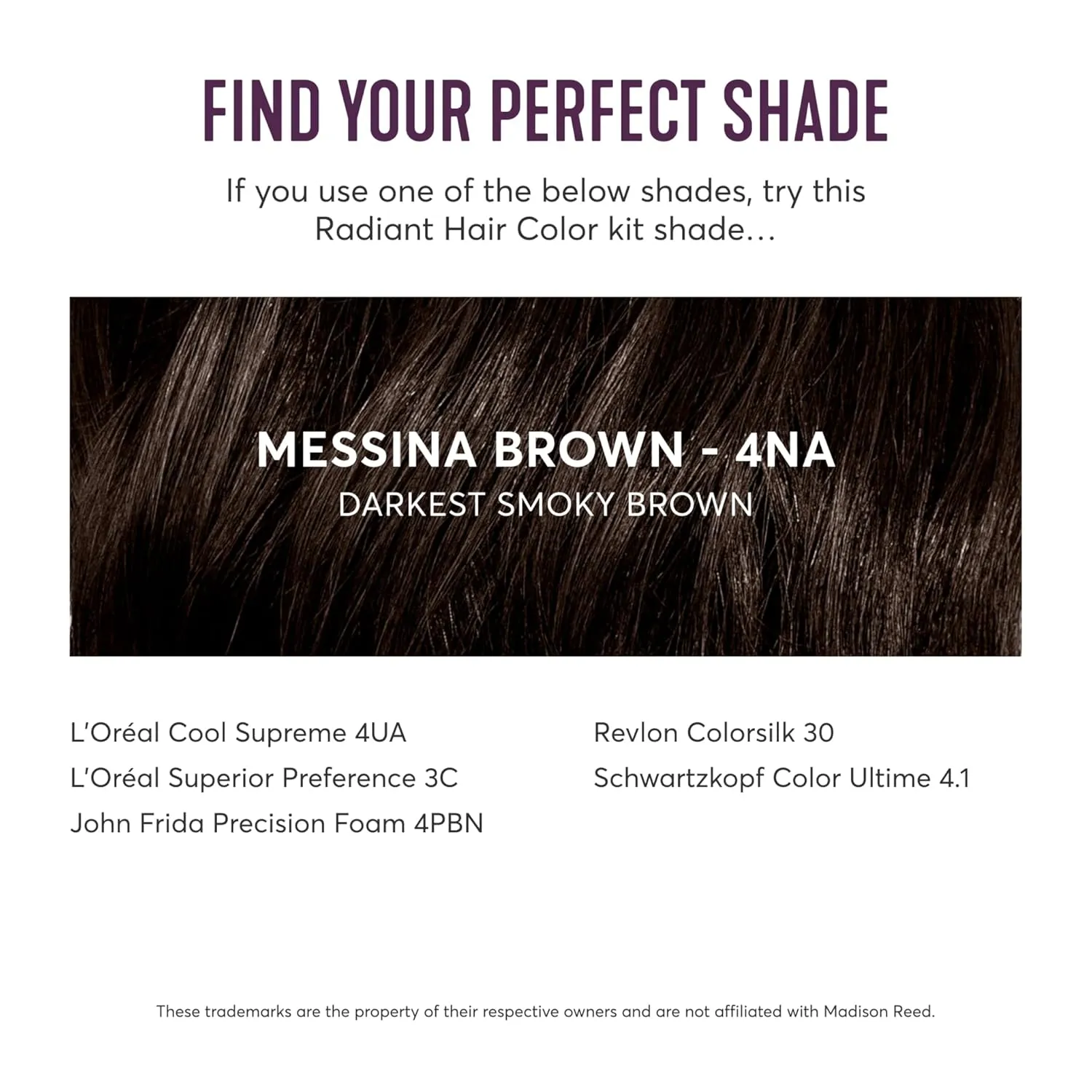 Madison Reed Radiant Hair Color Kit | 4NA Darkest Ash Brown (Messina Brown) for 100% Gray Hair Coverage | Salon Quality Permanent Hair Dye | PPD-Free & Ammonia-Free | (Packaging May Vary) 1 Pack