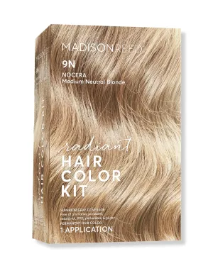 Madison Reed Radiant Hair Color Kit | 9N Medium Neutral Blonde (Nocera Blonde) for 100% Gray Hair Coverage | Salon Quality Permanent Hair Dye | PPD-Free & Ammonia-Free | (Packaging May Vary) 1 Pack