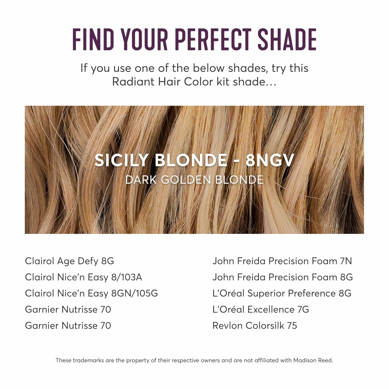 Madison Reed Radiant Hair Color Kit | 8NGV Dark Champagne Blonde (Sicily) for 100% Gray Hair Coverage | Salon Quality Permanent Hair Dye | PPD-Free & Ammonia-Free | (Packaging May Vary) 1 Pack