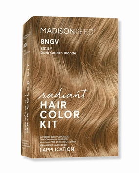 Madison Reed Radiant Hair Color Kit | 8NGV Dark Champagne Blonde (Sicily) for 100% Gray Hair Coverage | Salon Quality Permanent Hair Dye | PPD-Free & Ammonia-Free | (Packaging May Vary) 1 Pack