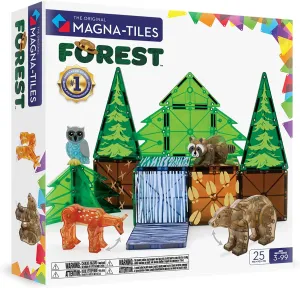 MAGNA-TILES Forest Animals 25-Piece Magnetic Construction Set, The ORIGINAL Magnetic Building Brand