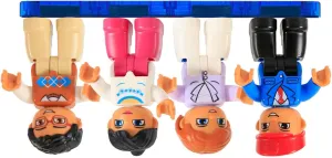 Magnetic Figures Set of 4–Toddlers Community Action Toy People, Magnetic Tiles Expansion Pack for Boys and Girls – Educational Stem Toys Add on Sets Pilots, Flight attended, air Traffic Support