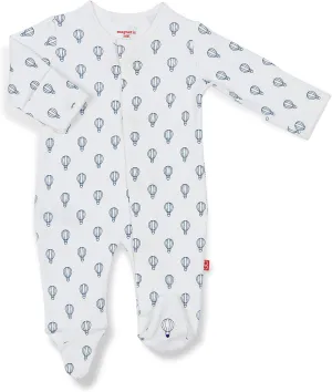 Magnetic Me Footie Pajamas - 100% Organic Cotton Baby Pajamas - Quick Magnetic Fastener Sleeper for Baby Boy and Girl