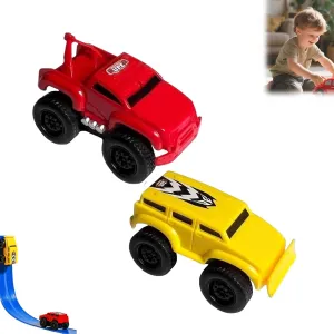 Magnetic Wall Climbing Car, Magnetic Play Wall Climbing Car, Magnetic Levitation Kit Zero Gravity Car, Cars That Drives On The Wall and Ceiling, Puzzle Decompression Cars (Yellow  Red)