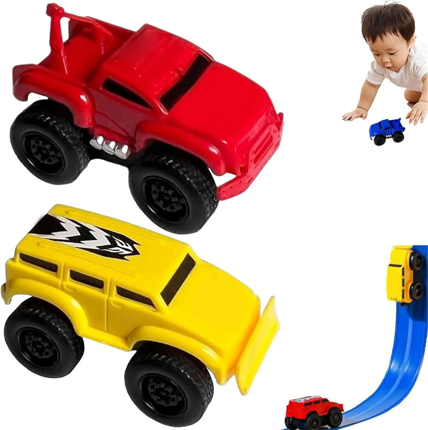 Magnetic Wall Climbing Toy Car, Magnetic Inertial Wall Car, Anti-Gravity Climber Toy for Kids, Inertial Magnetic Levitation, Racing Track for Kids and Adults (Red Yellow)