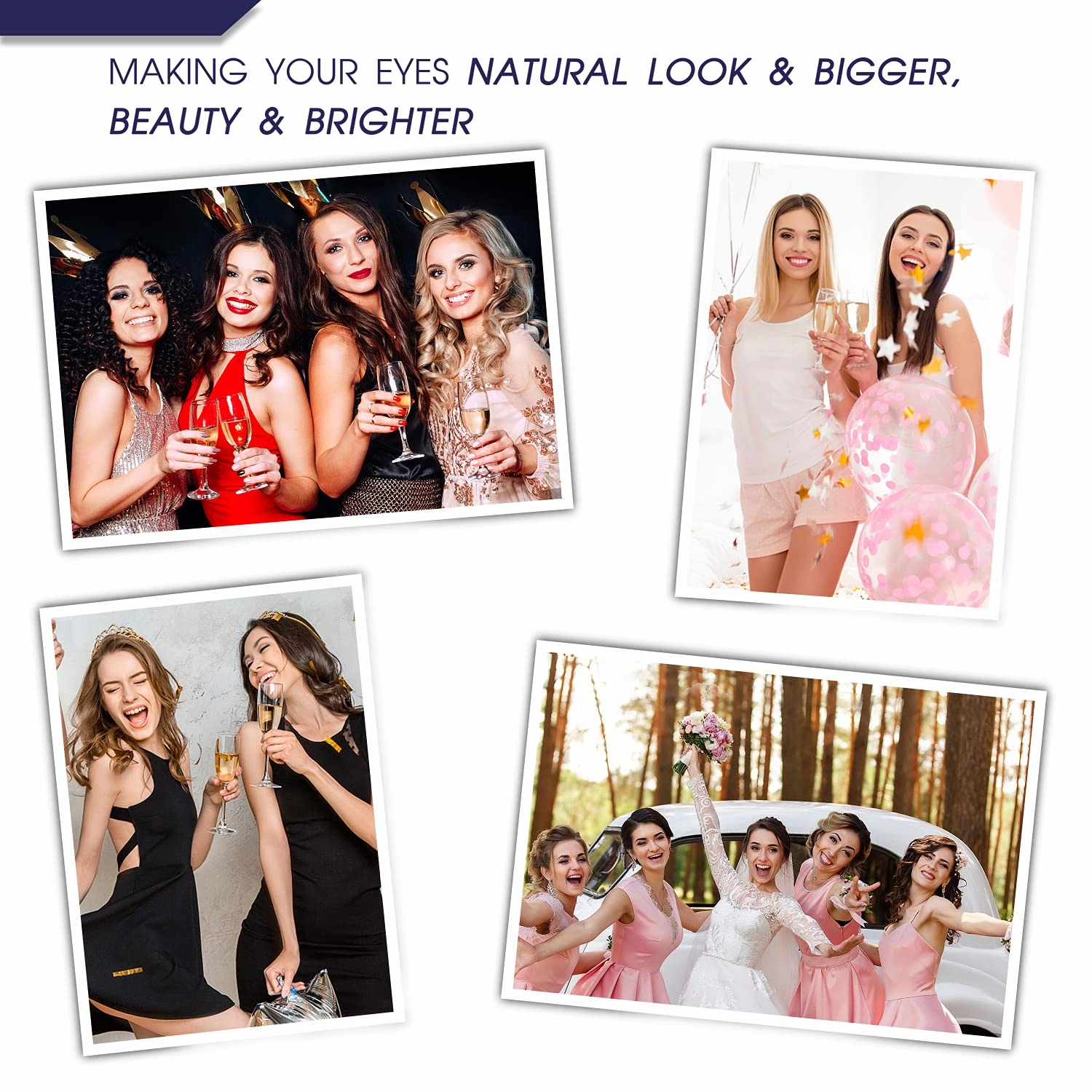 Magnetic Eyelashes 7C SevenCrown Round Magnetic Lashes with Eyeliner,3D Natural Look Magnetic Lash with Applicator,10 Pairs,Cruelty-Free, Long Lasting.