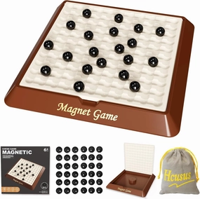 Magnetic Game Chess, Magnet Games for Adults and Kids with Storage Board, Magnet Chess Games with Stones, Board Game for Family Game Night, 2-4 Players