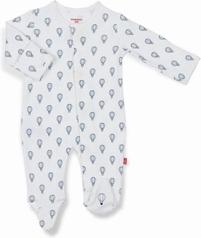Magnetic Me Footie Pajamas - 100% Organic Cotton Baby Pajamas - Quick Magnetic Fastener Sleeper for Baby Boy and Girl