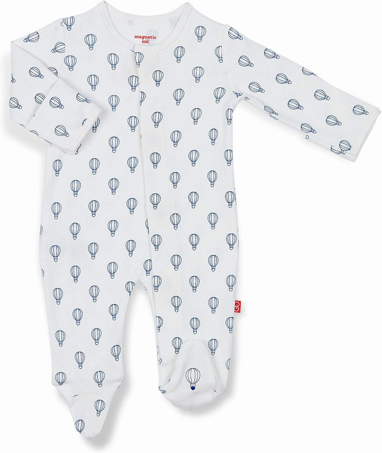Magnetic Me Footie Pajamas - 100% Organic Cotton Baby Pajamas - Quick Magnetic Fastener Sleeper for Baby Boy and Girl