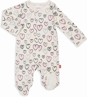 Magnetic Me Footie Pajamas - 100% Organic Cotton Baby Pajamas - Quick Magnetic Fastener Sleeper for Baby Boy and Girl