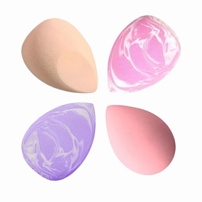 Makeup Sponge Applicator Set – 4PCS Soft Makeup Blender Foundation Tools for Cream, Powder & Concealer – Reusable Latex-Free Sponges Makeup Blender for Flawless Coverage – Multi-Color