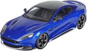 Metal Die Cast Toy Cars 1:18 for Aston Martin Vanquish S Resin Car Model Blue Suitable for Adult Collection Hobby Display Ornaments for Home Or Office Décor