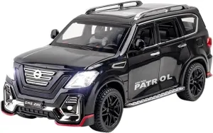 Metal Die Cast Toy Cars 1:24 for Chevrolet Toy Supercar Alloy Car Model Ornaments Simulation Scene Ornaments Black for Home Or Office Décor(Black)