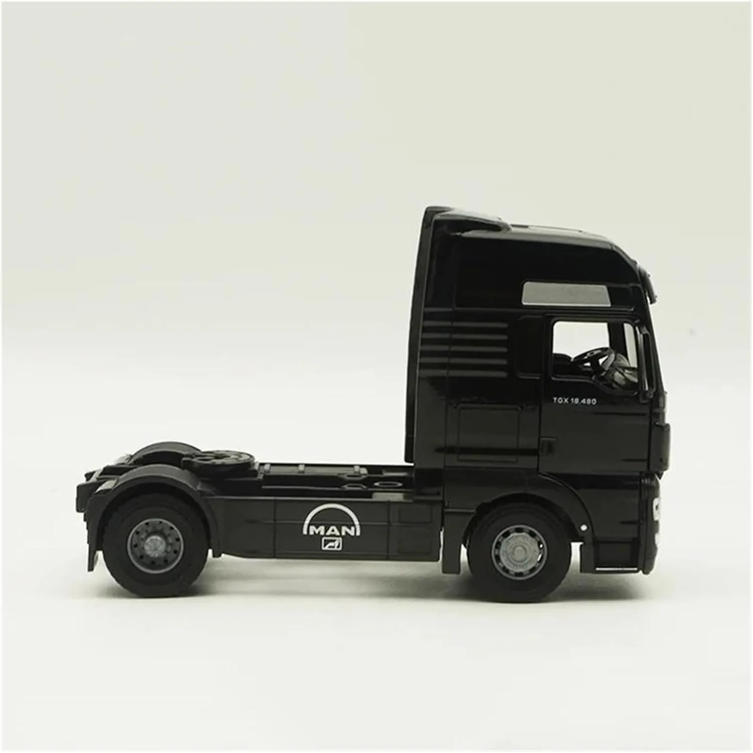 Metal Die Cast Toy Cars 1:43 Scale for Man TGX Container Truck Tractor Cars Model Collection Static Display Black for Home Or Office Décor(White)