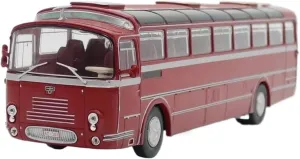 Metal Die Cast Toy Cars Diecast Alloy 1:43 for Van Hool VF 306 1958 Bus Car Model Classics Nostalgia Adult Collection Red for Home Or Office Décor