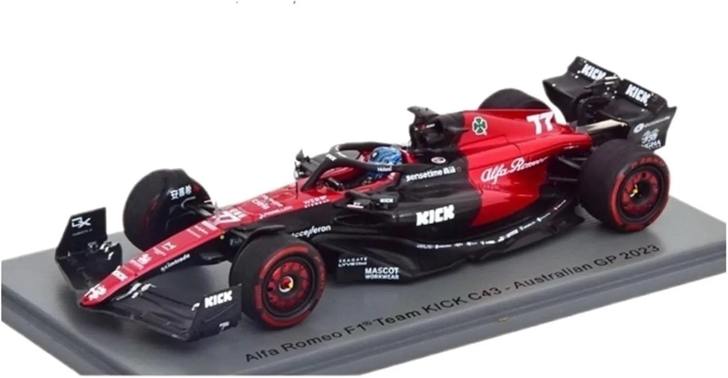 Metal Toy Vehicle 1:43 2023 Australia Station for Bottas C43 F1 Formula Spark Resin Racing Car Model Adult Collection Scale Vehicles