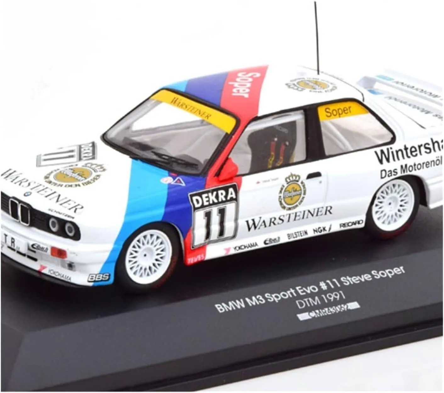 Metal Toy Vehicle 1/43 Alloy Racing Model for BMW M3 (E30) #11 DTM 1991 Soper Car Collection Ornament Metal Toy Scale Vehicles