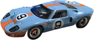 Metal Toy Vehicle 1/43 Alloy Racing Model Le Mans Endurance Race 1968 Champion Car 9# for Ford GT40 Gulf 1:43 Collection Scale Vehicles